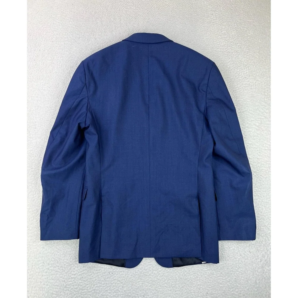 Calvin Klein Suit Jacket Mens 40R Blue Wool Extreme Slim Fit 2 Button Blazer
